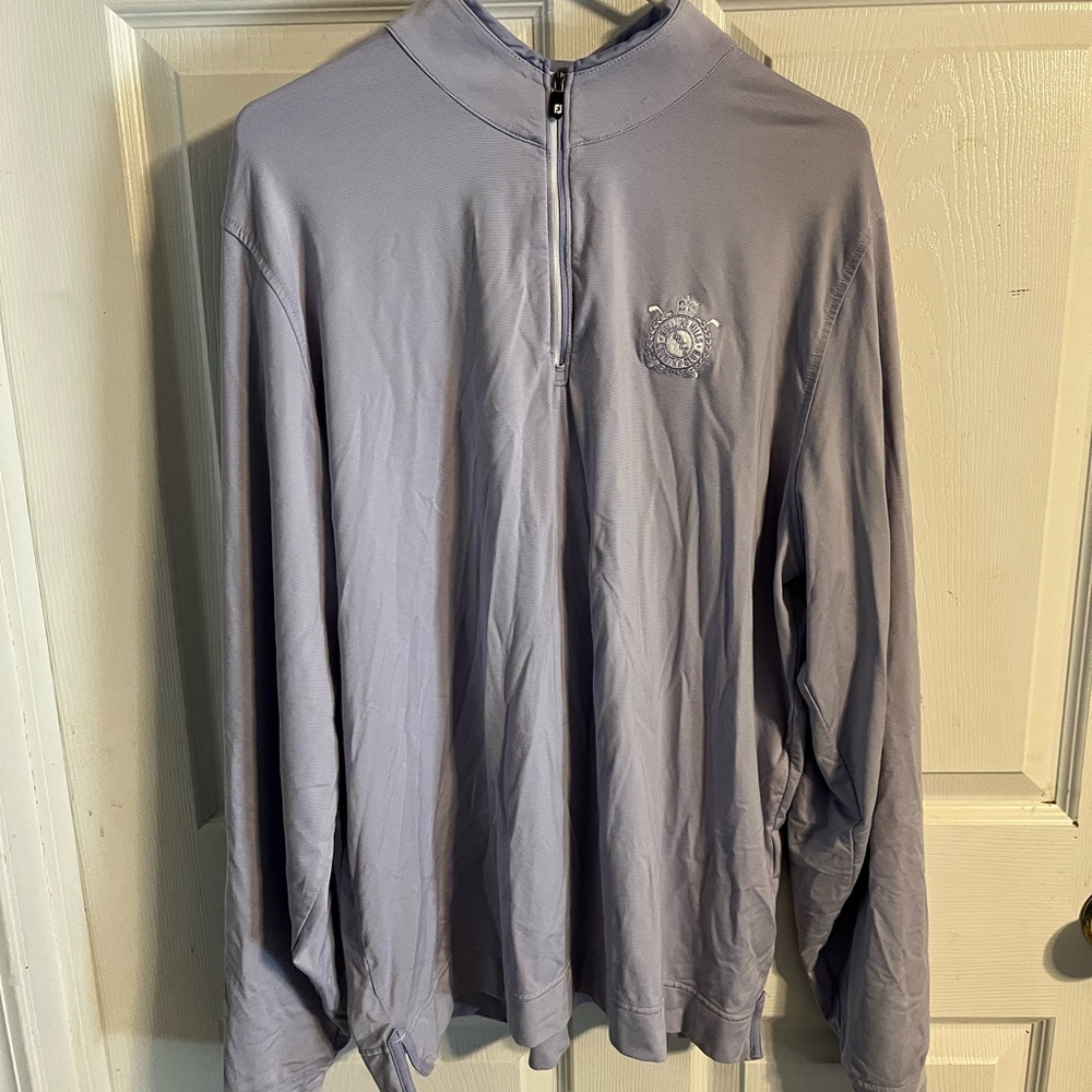 FootJoy Men's Lavender Zip-Up Sweater